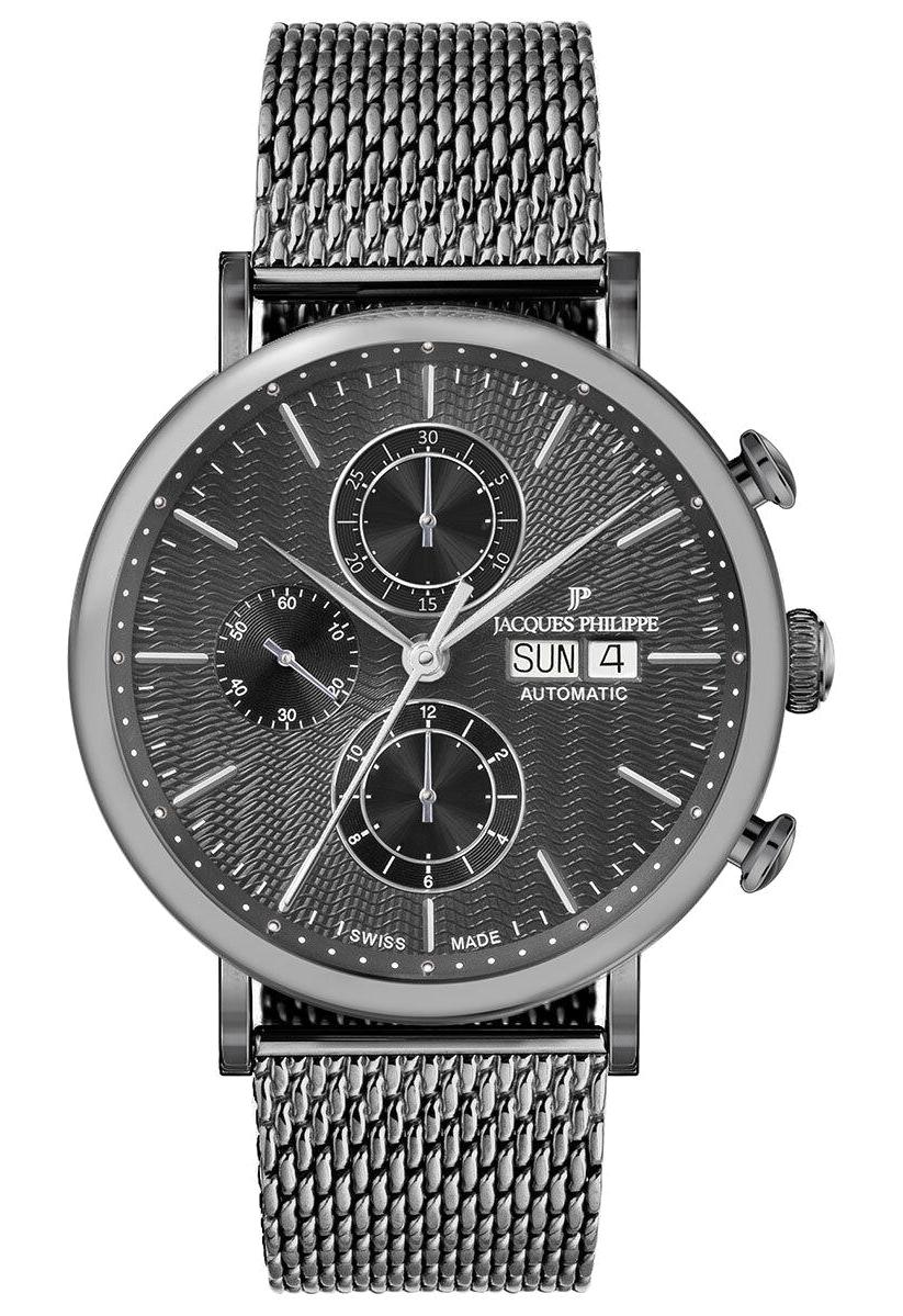 Jacques Philippe JPAGC028247 Takvimli 44 mm Çelik Kordon Analog Erkek Kol Saati