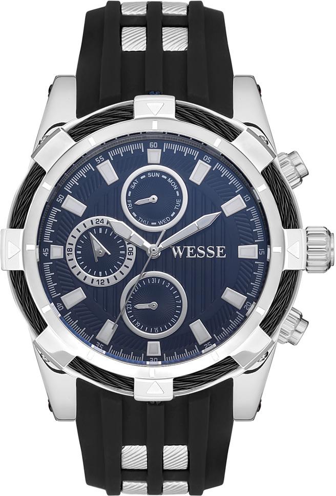 Wesse WWG401704 Pusulalı Takvimli 46 mm Siyah Plastik Kordon Analog Erkek Kol Saati