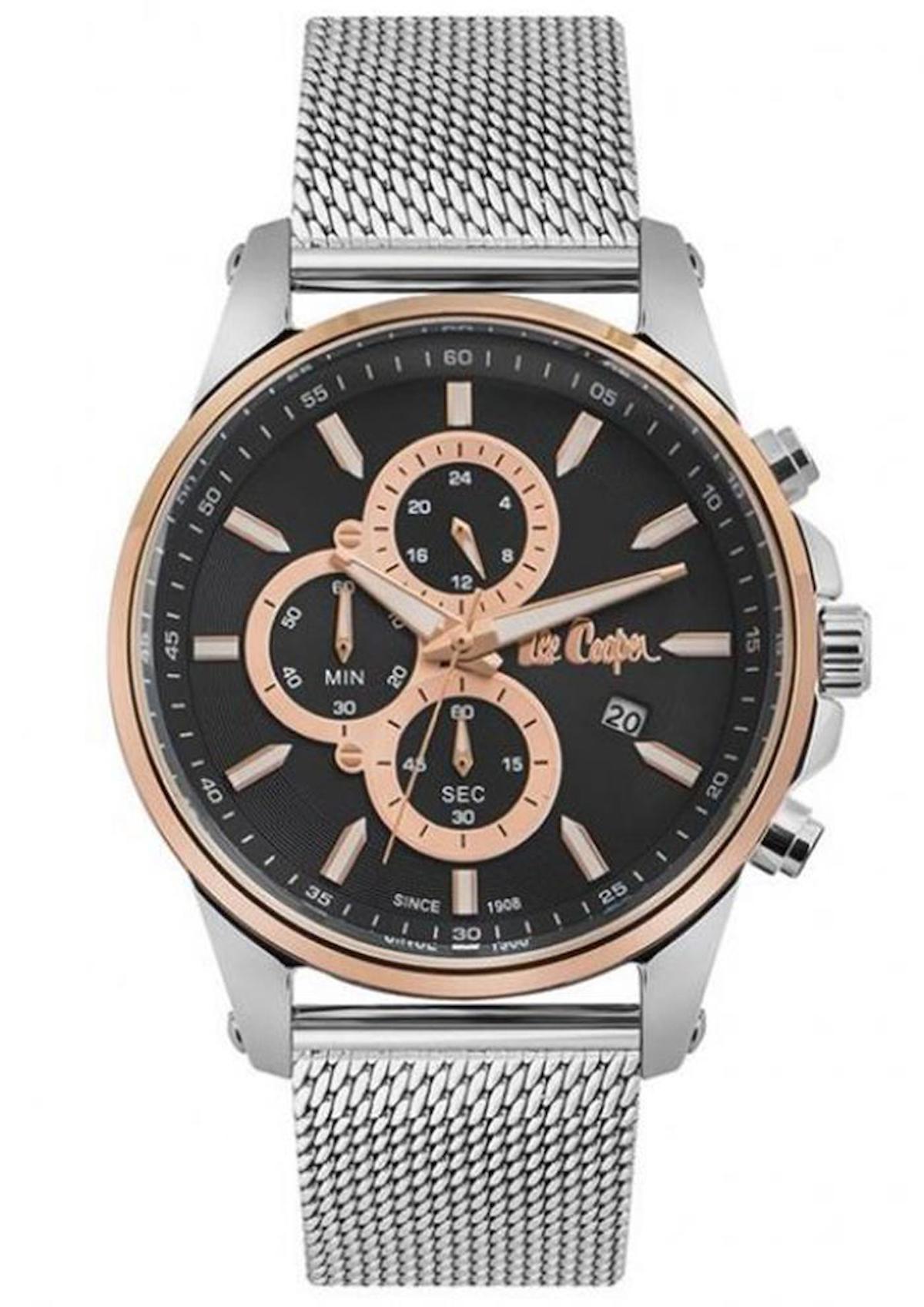 Lee Cooper LC07007.550-NL Takvimli 43 mm Çelik Kordon Analog Erkek Kol Saati