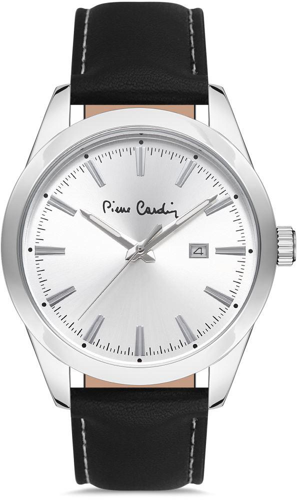 Pierre Cardin PC800071F103 Takvimli 44 mm Siyah Deri Kordon Analog Erkek Kol Saati