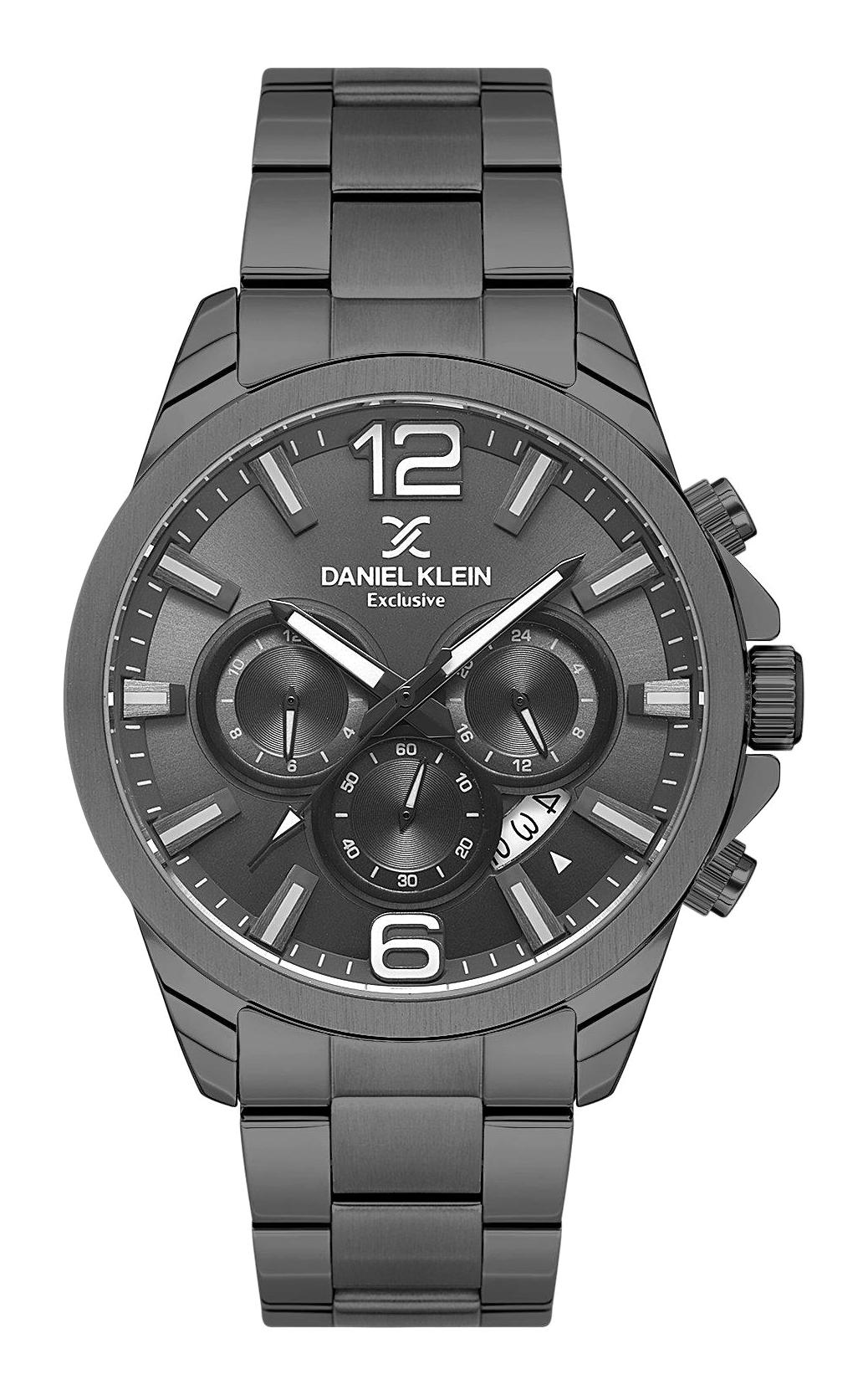 Daniel Klein DKE.1.10592.4 Takvimli 45 mm Siyah Metal Kordon Analog Erkek Kol Saati