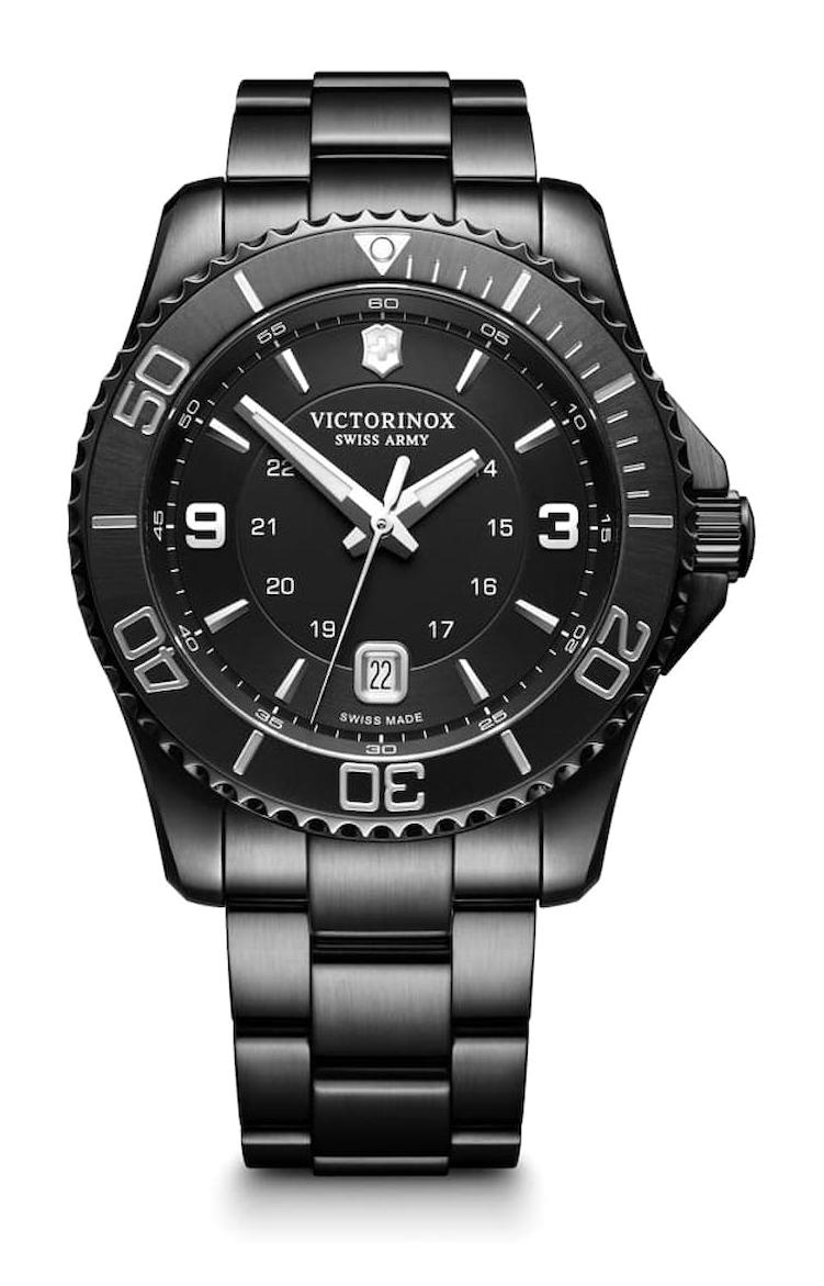 Victorinox Swiss Army 241798 Pusulalı Takvimli 43 mm Siyah Çelik Kordon Analog Kol Saati