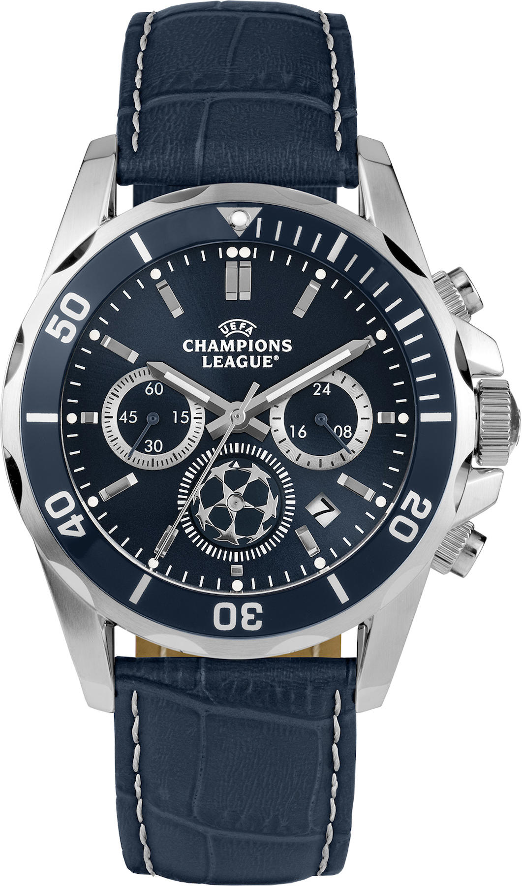 Jacques Lemans CL-103A Pusulalı Takvimli 43 mm Lacivert Deri Kordon Analog Kol Saati