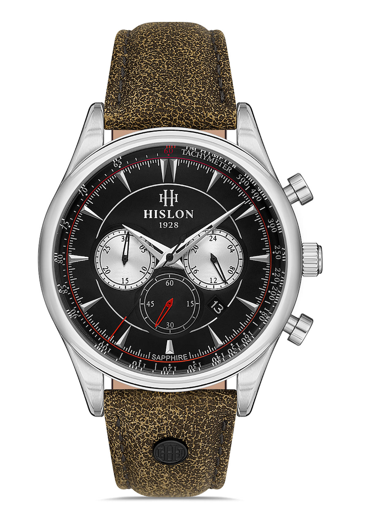 Hislon MS101S-04KS 45 mm Kahverengi Deri Kordon Analog Erkek Kol Saati