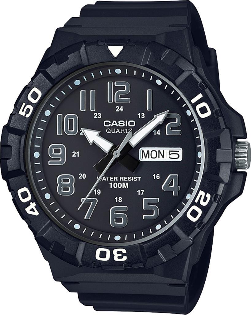 Casio MRW-210H-1AVDF Takvimli 53.1 mm Siyah Çelik Kordon Analog Kol Saati