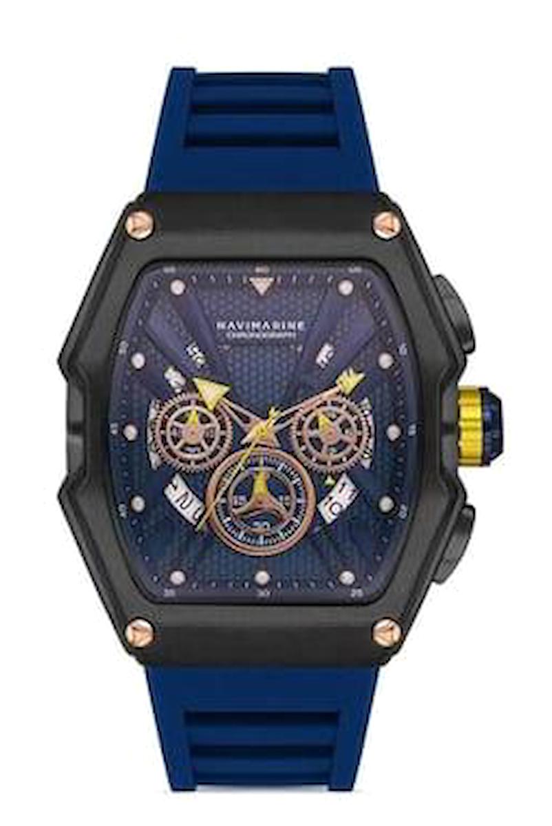 Navimarine NT0015-7 Takvimli Lacivert Silikon Kordon Analog Erkek Kol Saati