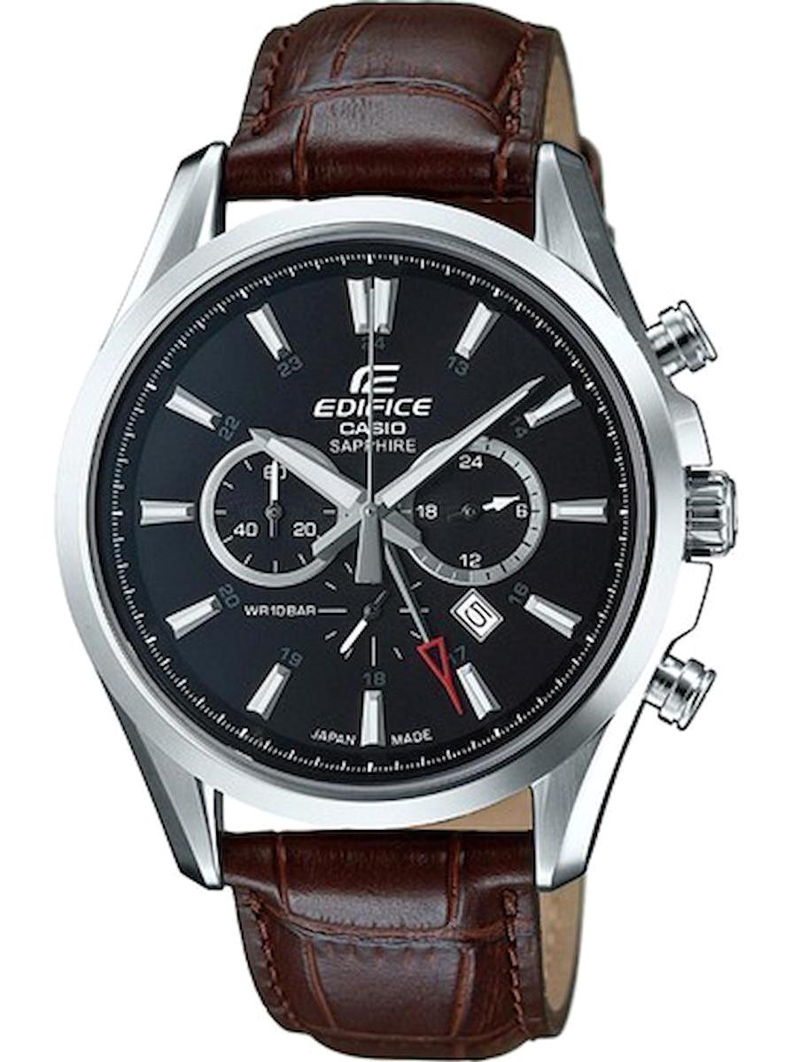 Casio EFB-504JL-1ADR Takvimli Kahverengi Deri Kordon Analog Erkek Kol Saati