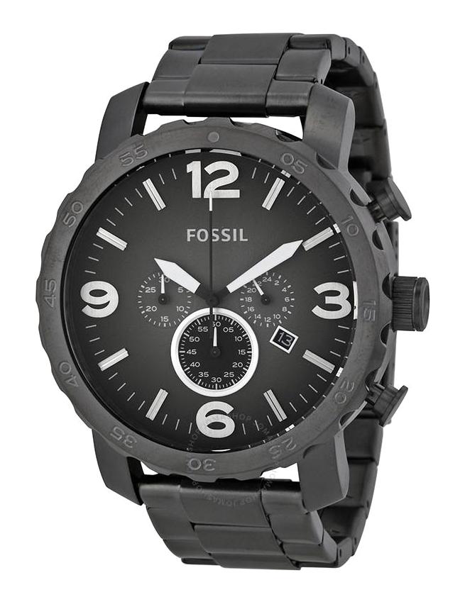 Fossil JR1437 Takvimli 50 mm Siyah Çelik Kordon Analog Erkek Kol Saati