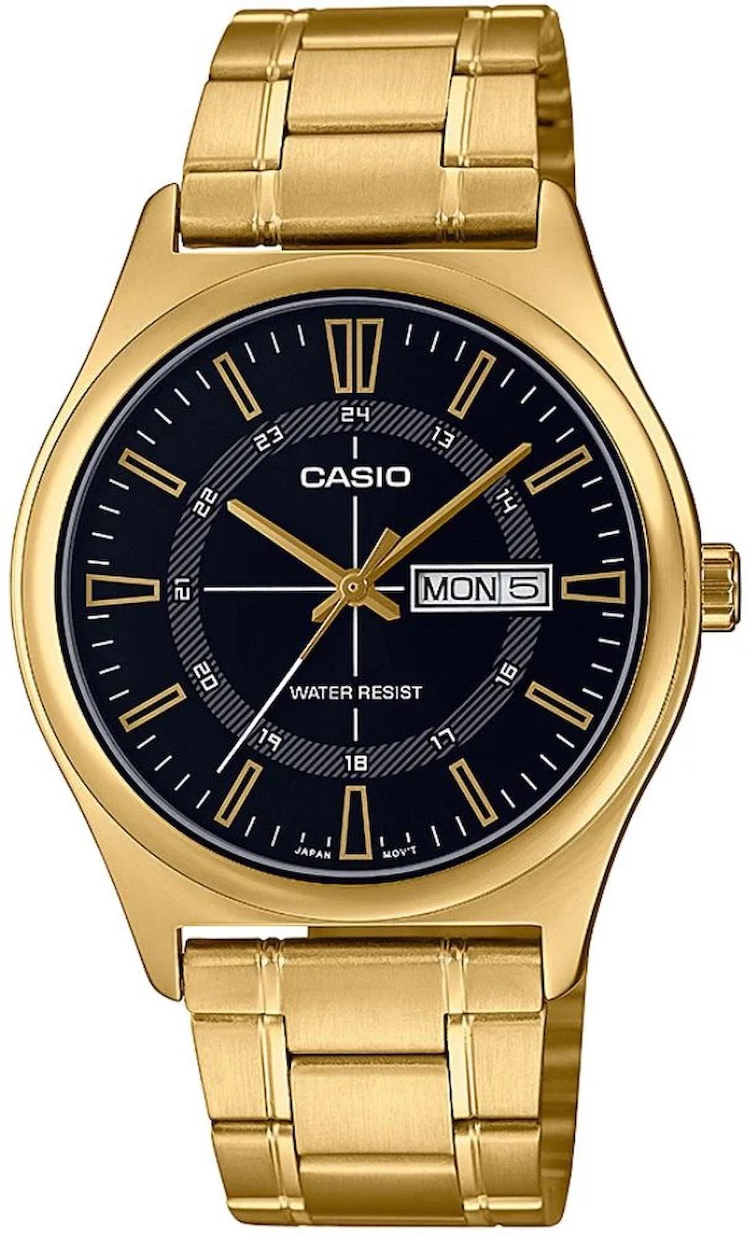 Casio MTP-V006G-1CUDF Takvimli 38 mm Altın Çelik Kordon Analog Erkek Kol Saati
