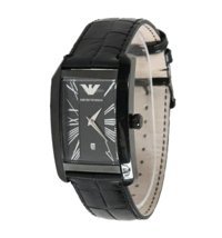 Emporio Armani AR9031/M Takvimli 40 mm Siyah Deri Kordon Analog Kol Saati