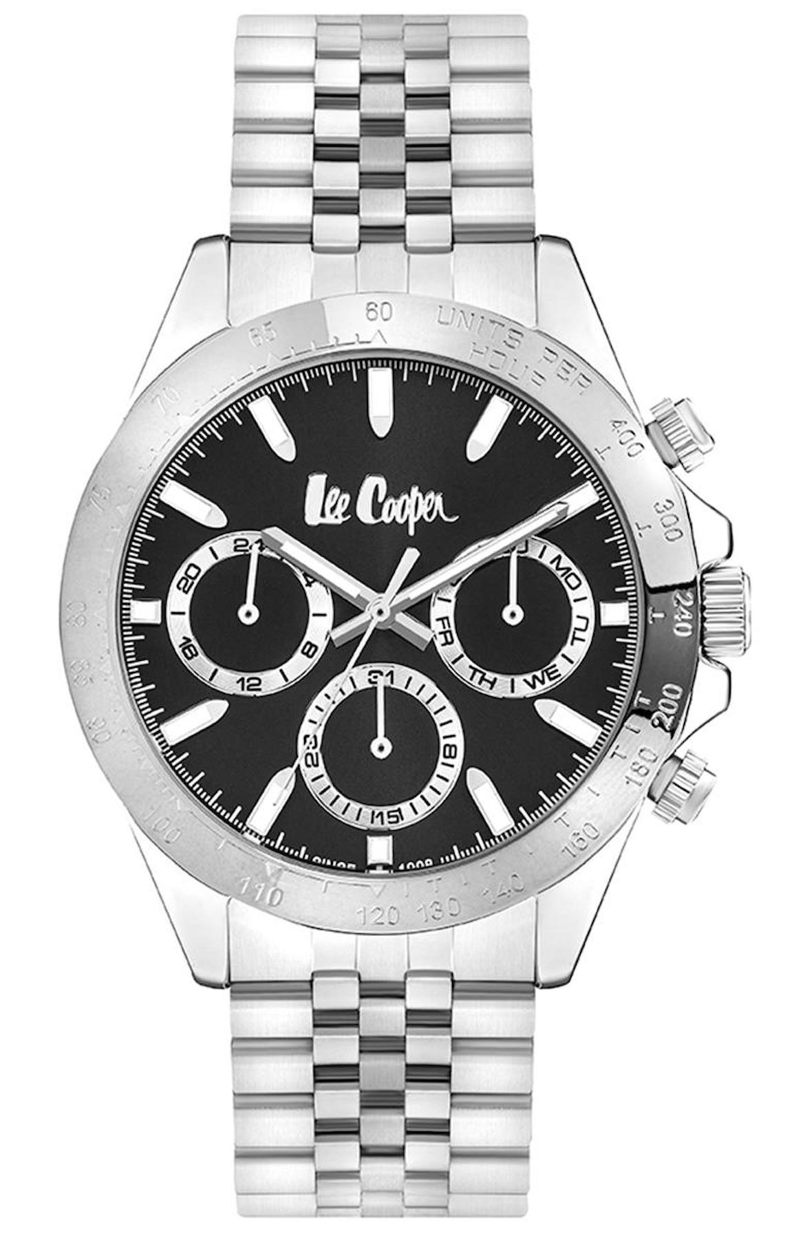 Lee Cooper LC07963.350 Takvimli Metal Kordon Analog Erkek Kol Saati