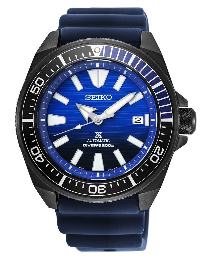Seiko SRPD09K Takvimli 44 mm Lacivert Silikon Kordon Analog Kol Saati