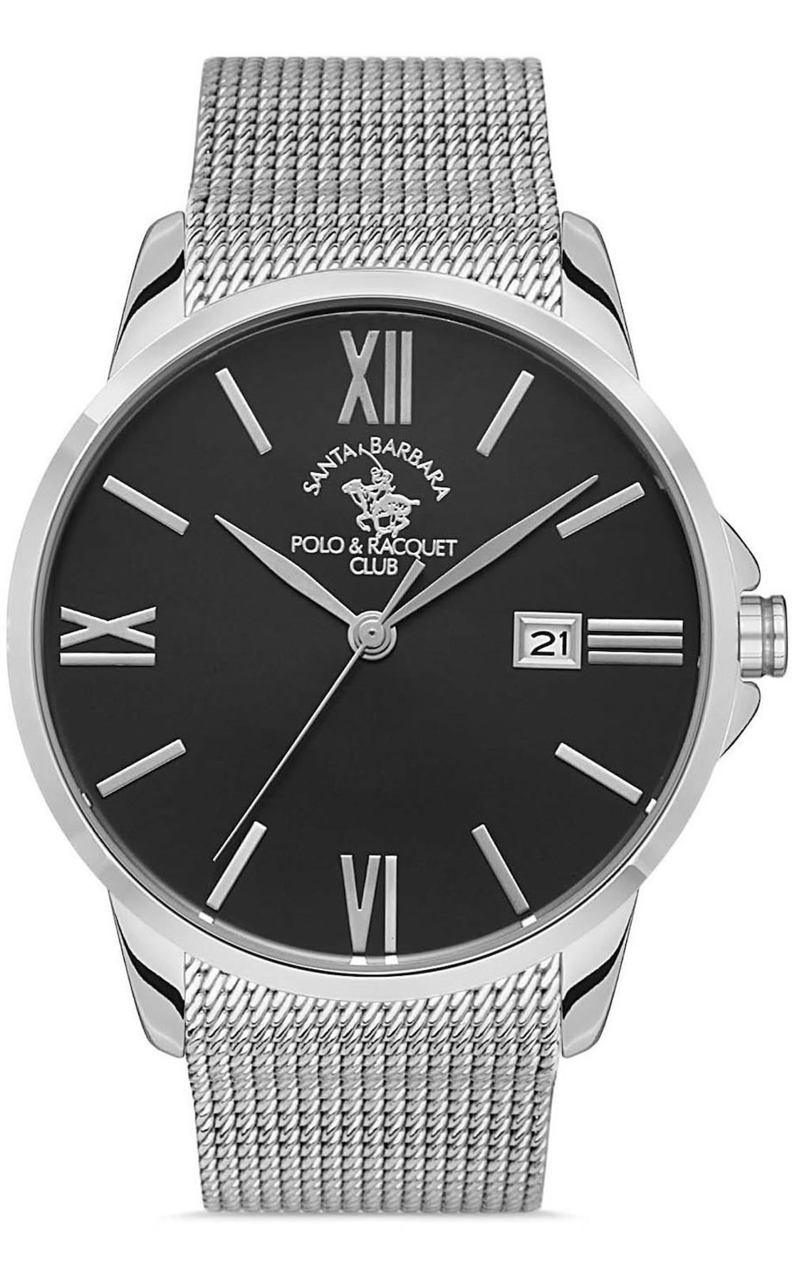 Santa Barbara Polo & Racquet Club SB.1.10434.1 Takvimli Çelik Kordon Analog Erkek Kol Saati