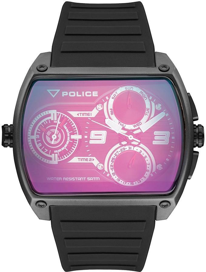 Police PL.16117XSB02PA Takvimli 46-50 mm Siyah Silikon Kordon Analog Kol Saati