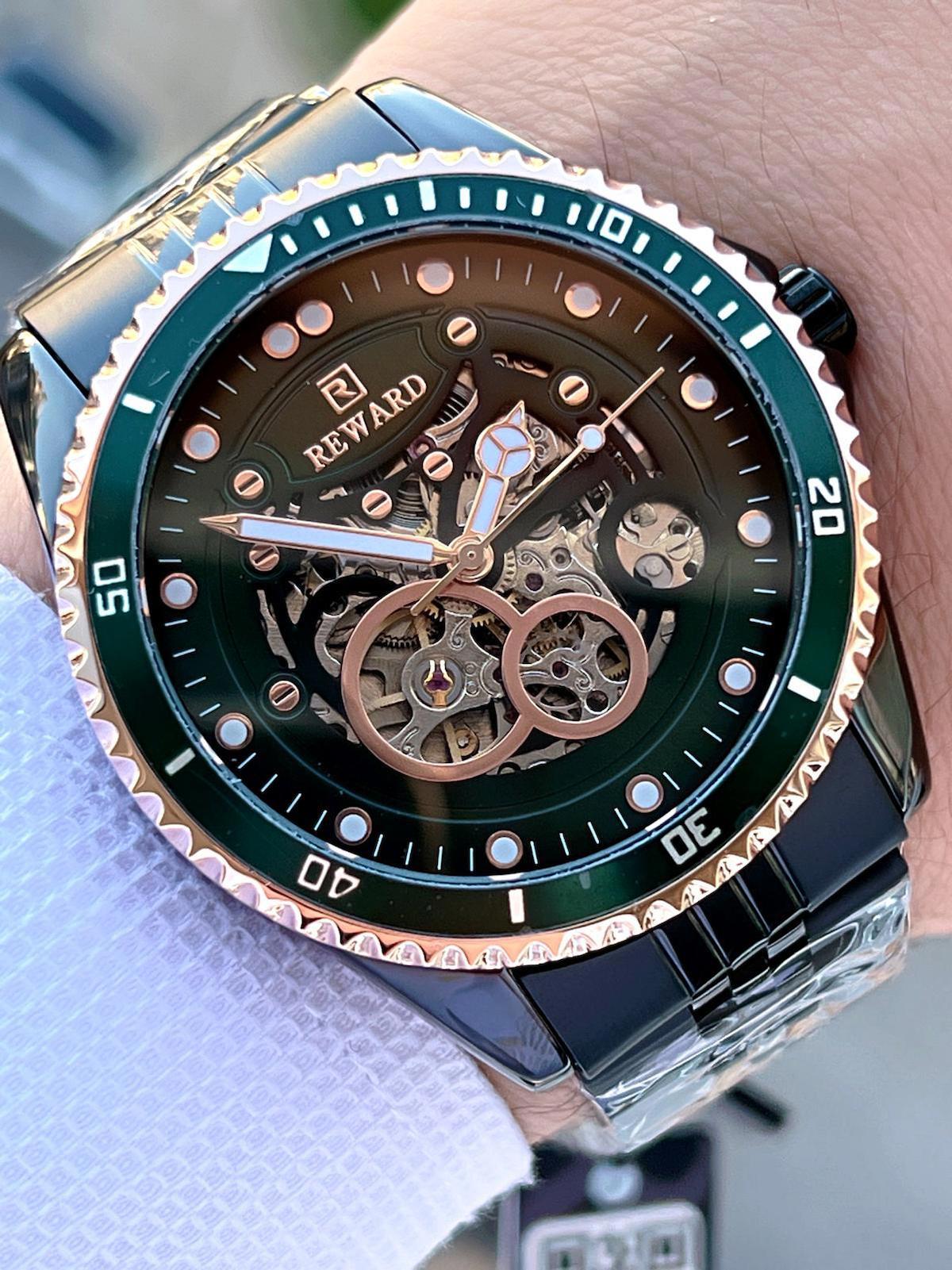 Reward EA.144434 45 mm Siyah Çelik Kordon Analog Erkek Kol Saati