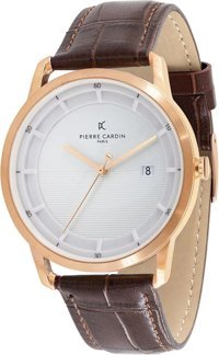 Pierre Cardin PCCLC.6003 Takvimli 43 mm Kahverengi Deri Kordon Analog Kol Saati