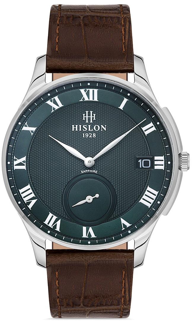 Hislon CL120S-15KS Pusulalı Takvimli 42 mm Kahverengi Deri Kordon Analog Erkek Kol Saati