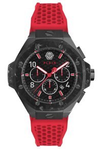 Philipp Plein PWPRA0724 Takvimli 46-50 mm Kırmızı Çelik Kordon Analog Erkek Kol Saati
