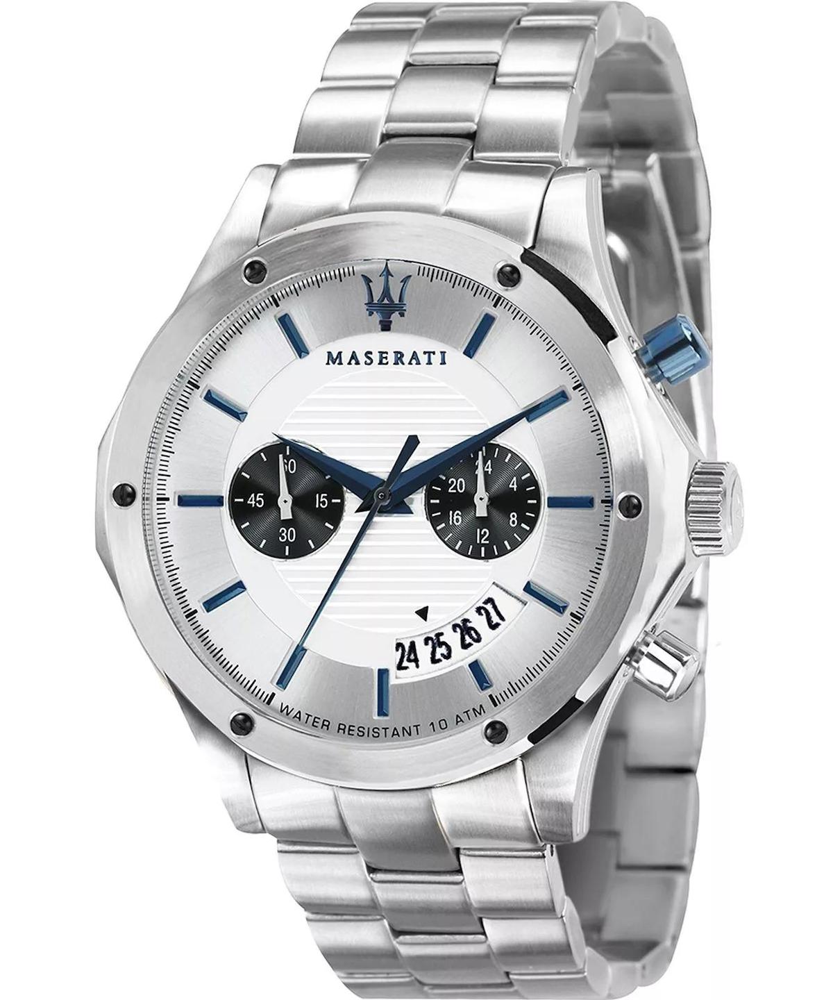 Maserati R8873627005 Takvimli 44 mm Çelik Kordon Analog Erkek Kol Saati