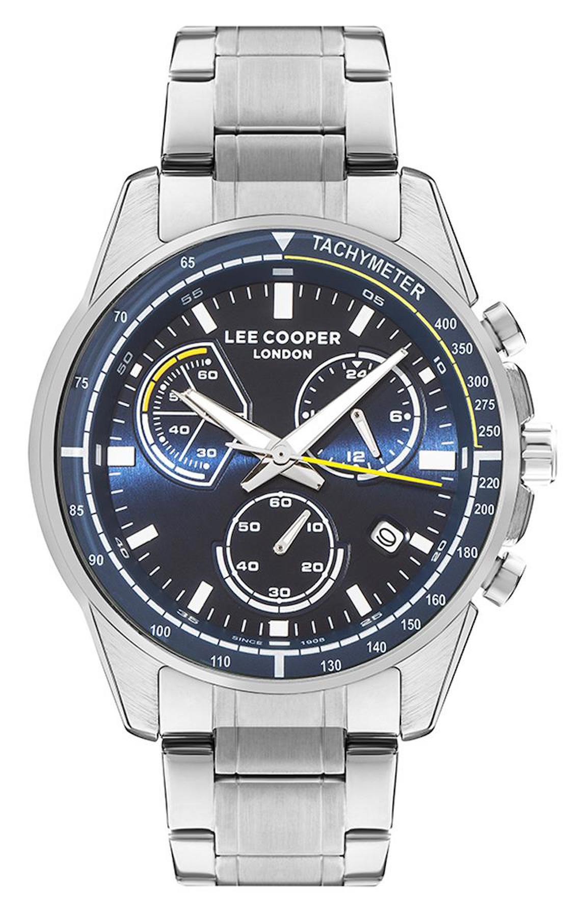Lee Cooper LC07557.390 Takvimli 44 mm Çelik Kordon Analog Erkek Kol Saati
