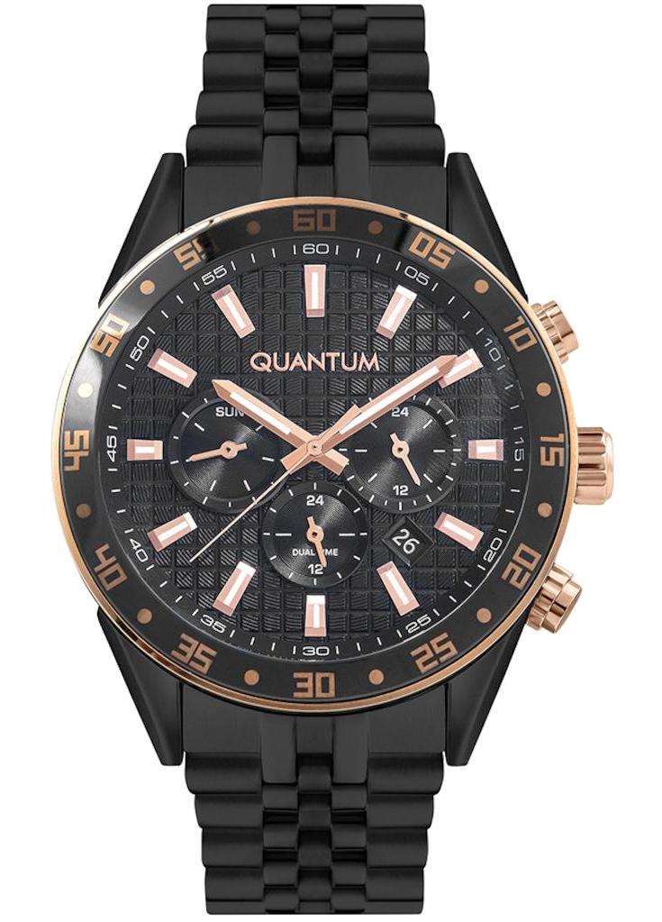 Quantum PWG948.850 Takvimli 45 mm Siyah Çelik Kordon Analog Erkek Kol Saati