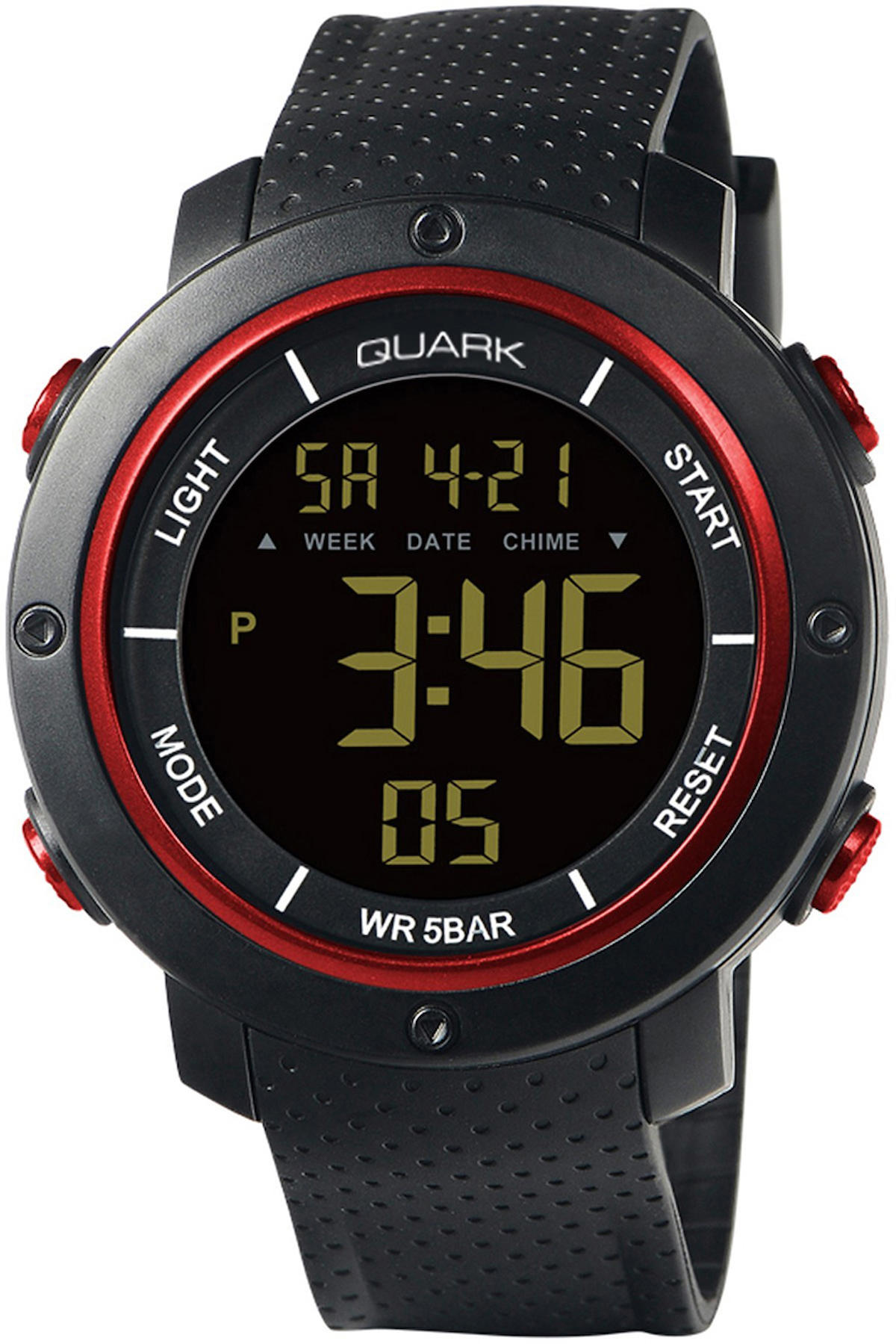 Quark QU-353GH-3 Takvimli 41 mm Siyah Silikon Kordon Analog Kol Saati
