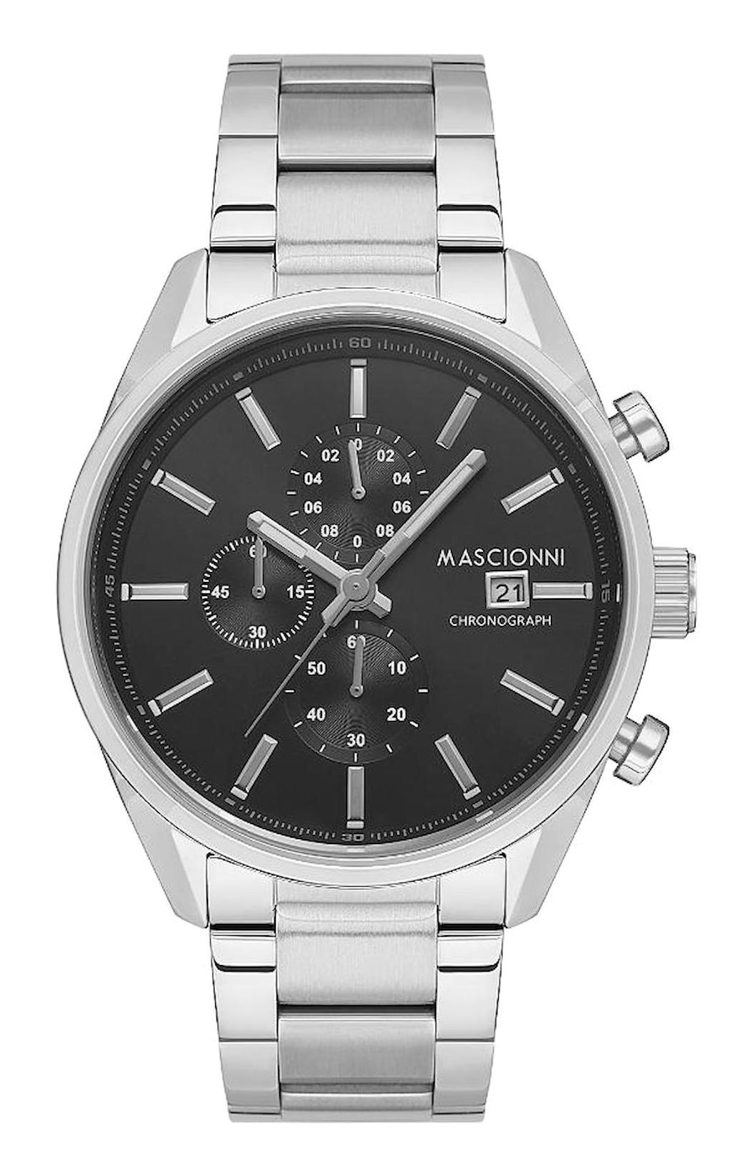 Mascionni M.1.1221.02 Takvimli 44 mm Metal Kordon Analog Erkek Kol Saati