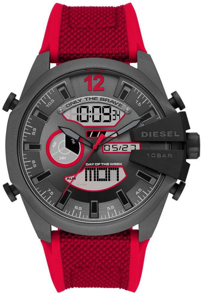Diesel DZ4551 Takvimli 42 mm Kırmızı Silikon Kordon Analog Erkek Kol Saati