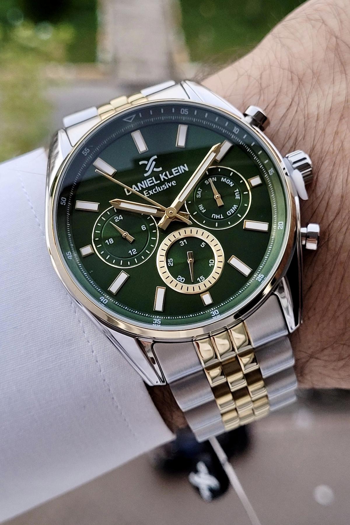 Daniel Klein DKISTE793 Takvimli 42 mm Altın-Çelik Kordon Analog Erkek Kol Saati