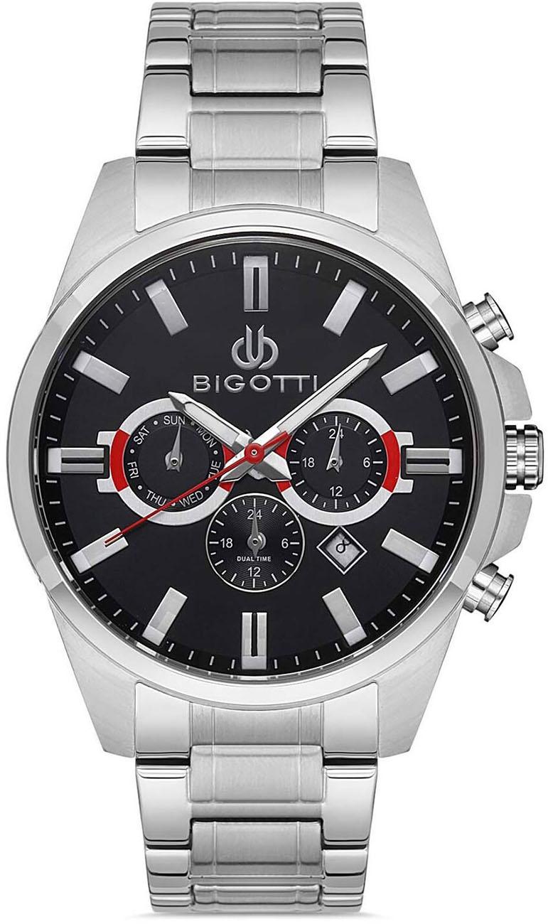 Bigotti BG.1.10281.3 Takvimli 44 mm Çelik Kordon Analog Kol Saati