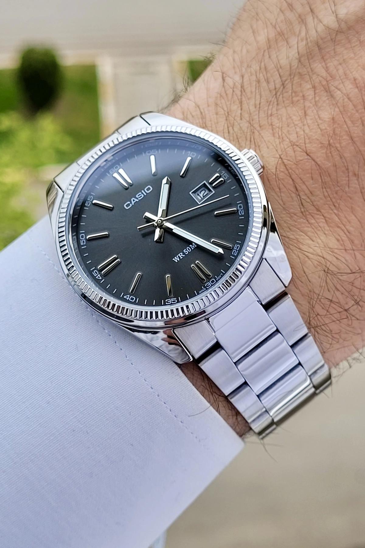 Casio CSISTE4 Takvimli 38.5 mm Çelik Kordon Analog Erkek Kol Saati