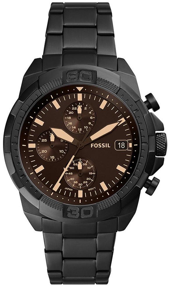 Fossil FFS5851 Takvimli 44 mm Siyah Çelik Kordon Analog Erkek Kol Saati