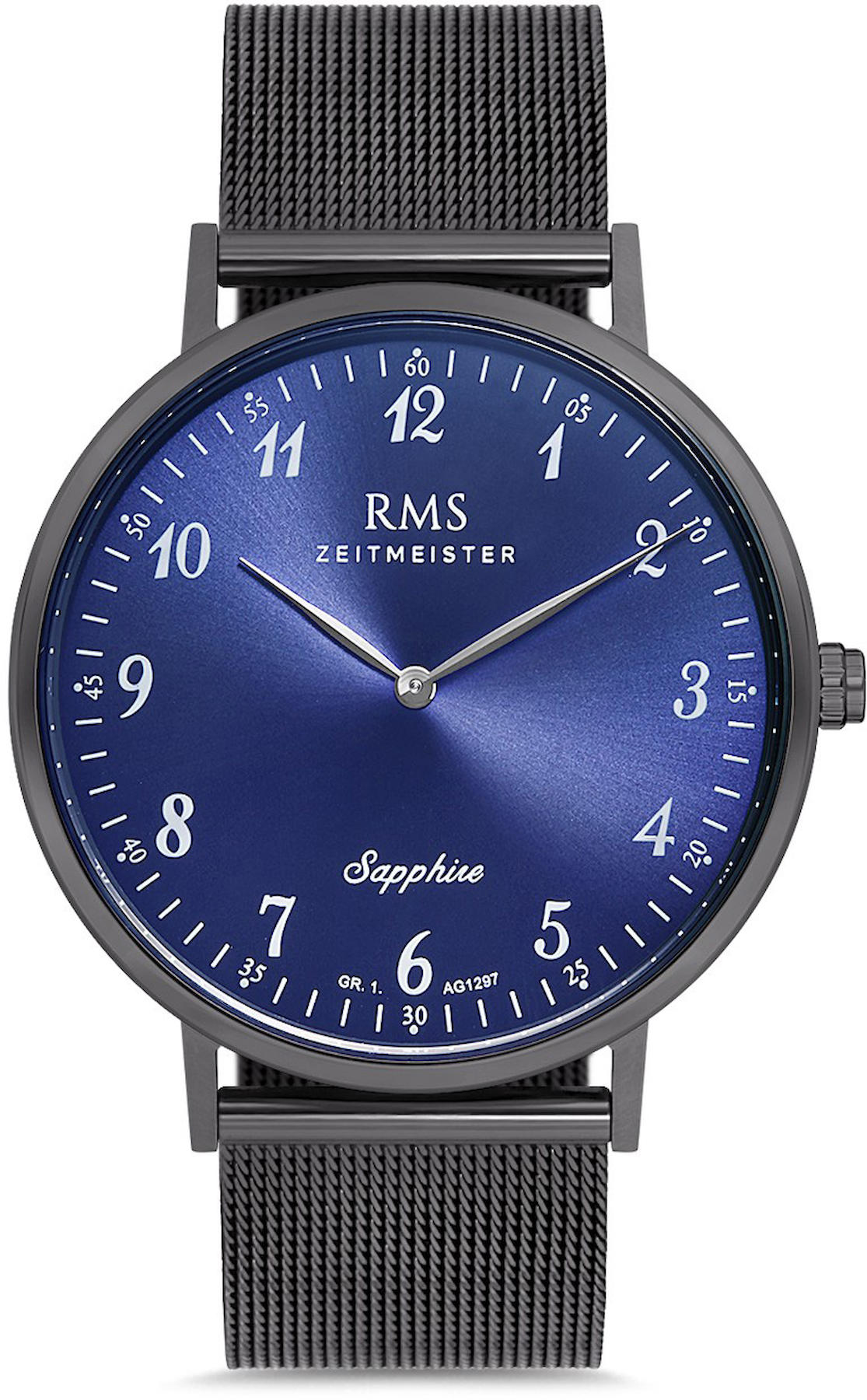 Romanson GR.1.AG1297.04 43 mm Füme Hasır Kordon Analog Kol Saati