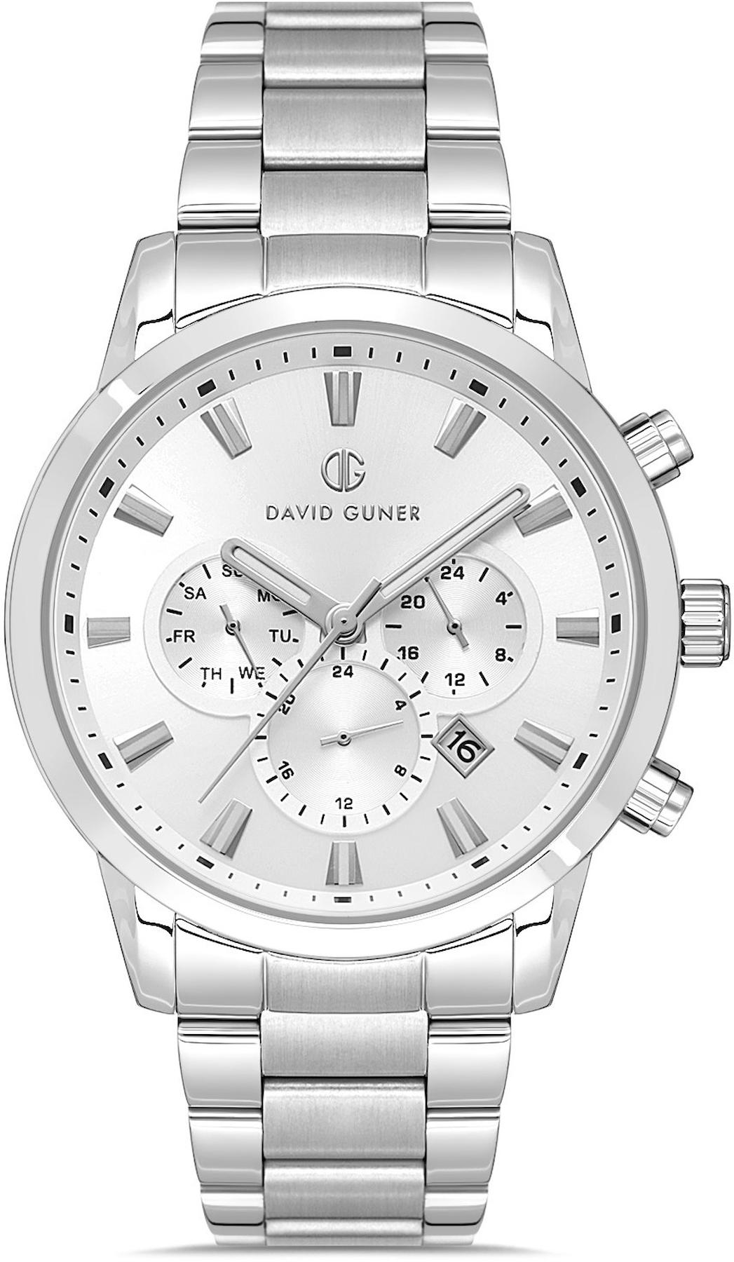 David Guner DG-8639GA-A1 Takvimli 42 mm Metal Kordon Analog Kol Saati