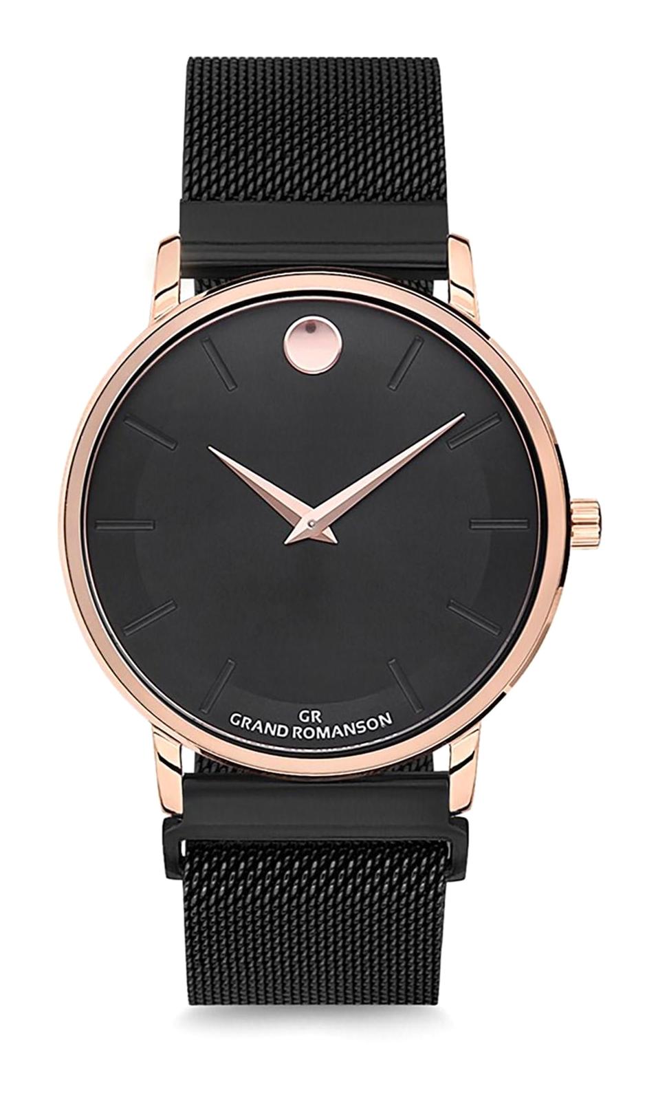 Grand Romanson GR.1.AF1022.14 36-40 mm Siyah Çelik Kordon Analog Erkek Kol Saati