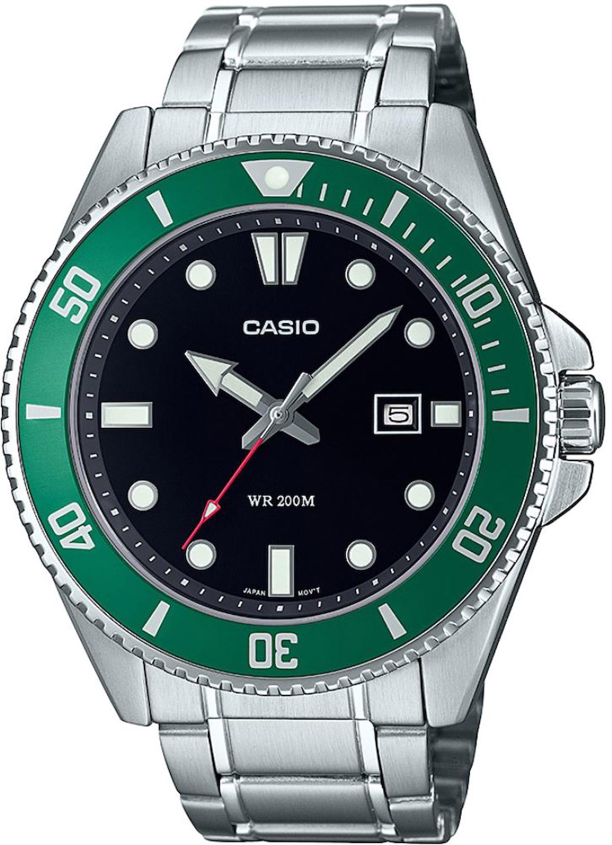 Casio MDV-107D-3AVDF Takvimli 46 mm Çelik Kordon Analog Erkek Kol Saati