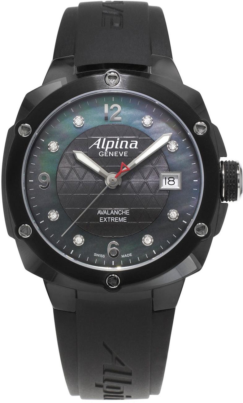Alpina AL240MPBD3FBAEC6 Takvimli 42 mm Siyah Silikon Kordon Analog Kol Saati