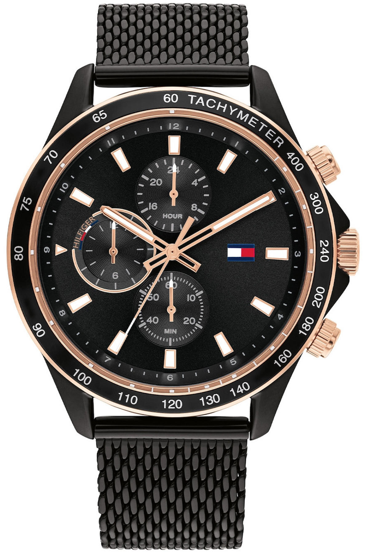 Tommy Hilfiger TH1792020 44 mm Siyah Çelik Kordon Analog Erkek Kol Saati