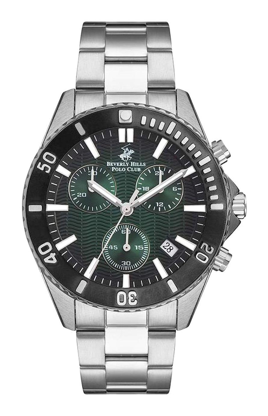 Beverly Hills Polo Club BP3276X370 Takvimli 47 mm Çelik Kordon Analog Erkek Kol Saati