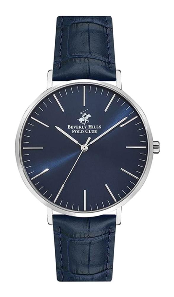 Beverly Hills Polo Club BP3129X399 41 mm Lacivert Deri Kordon Analog Erkek Kol Saati