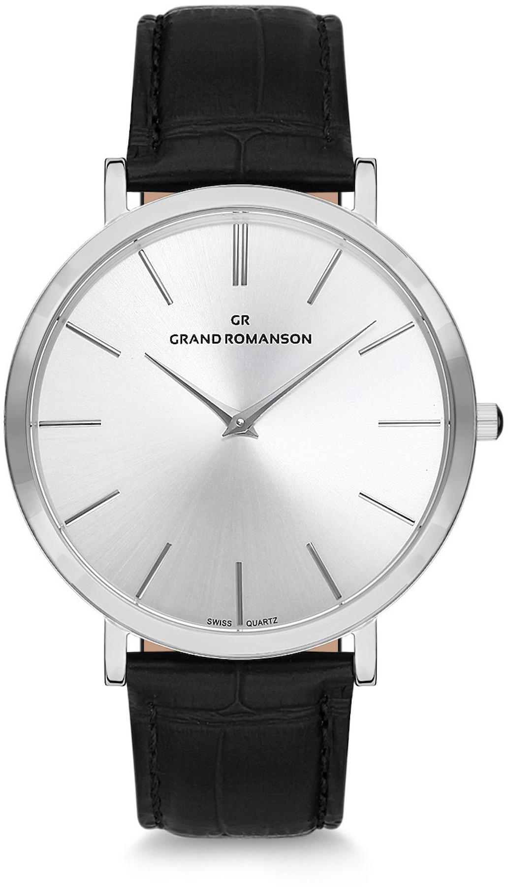 Romanson GR.1.AG1239.10 41 mm Siyah Deri Kordon Analog Kol Saati