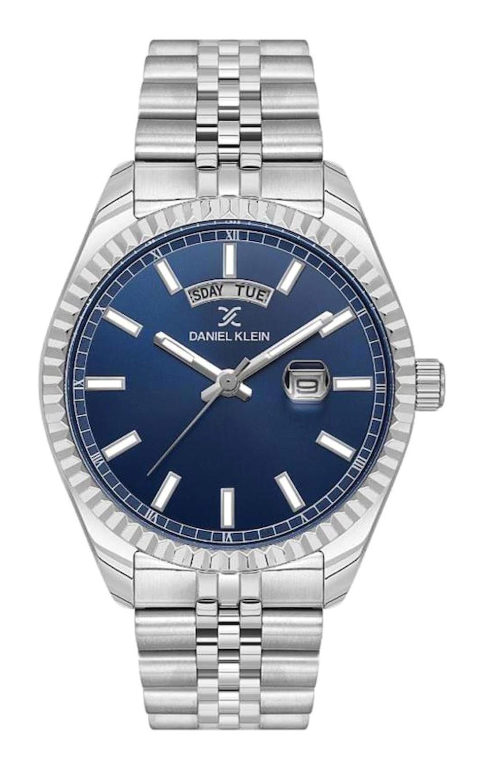 Daniel Klein DKF.1308.02 Takvimli Çelik Kordon Analog Erkek Kol Saati