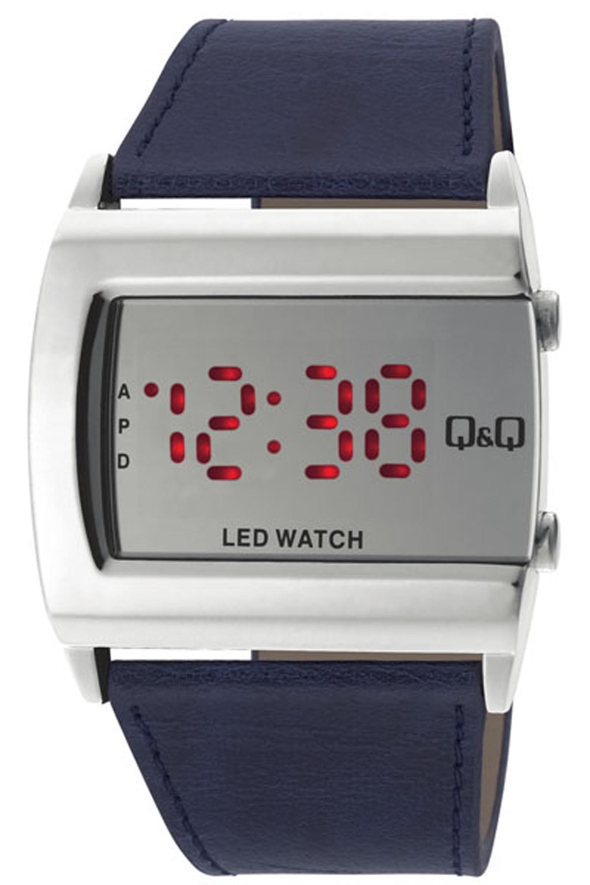 Q&Q 3G941 43 mm Lacivert Deri Kordon Analog Erkek Kol Saati
