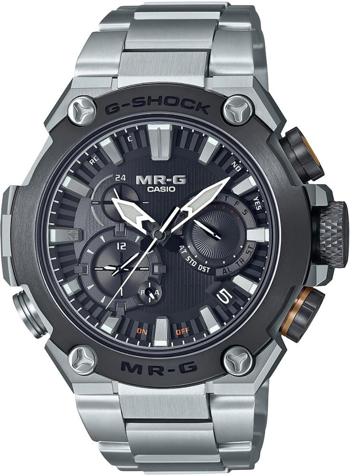 Casio MRG-B2000D-1A Takvimli Çelik Kordon Analog Kol Saati