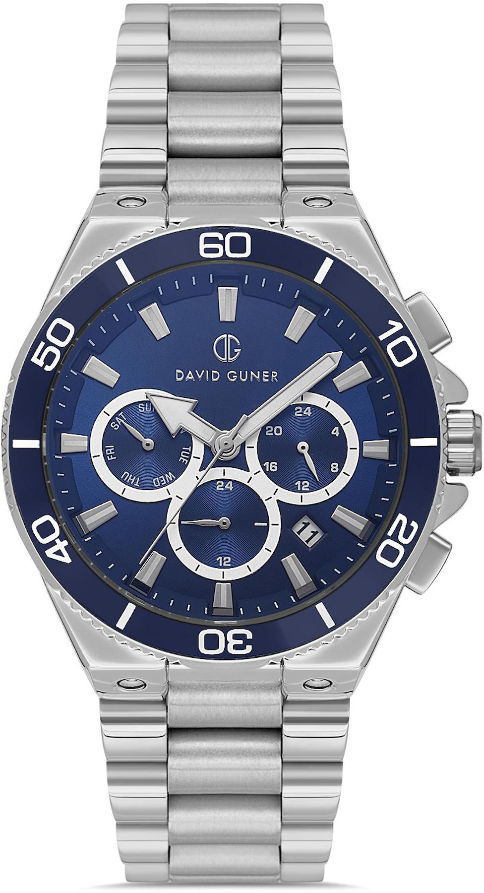 David Guner DG-8654GA-A3 Takvimli 42 mm Metal Kordon Analog Kol Saati