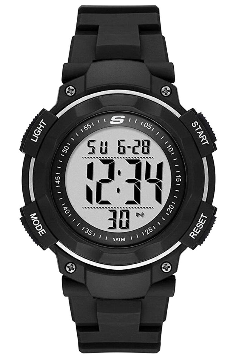 Skechers SR1125 Takvimli 45 mm Siyah Plastik Kordon Analog Erkek Kol Saati