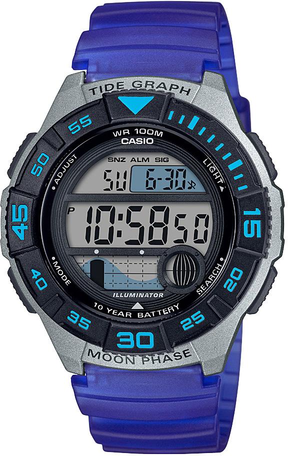 Casio WS-1100H-2AVDF Takvimli 43 mm Lacivert Silikon Kordon Dijital Erkek Kol Saati