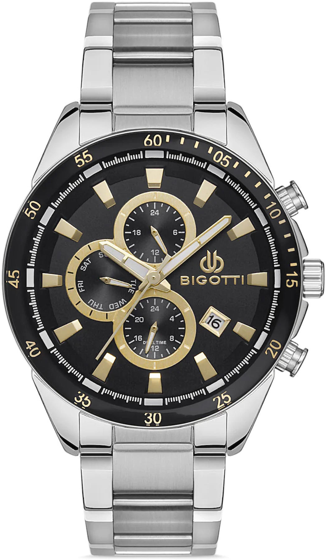 Bigotti BG.1.10416.3 Takvimli 42 mm Çelik Kordon Analog Kol Saati