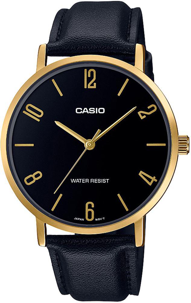 Casio MTP-VT01GL-1B2UDF Siyah Deri Kordon Analog Kol Saati