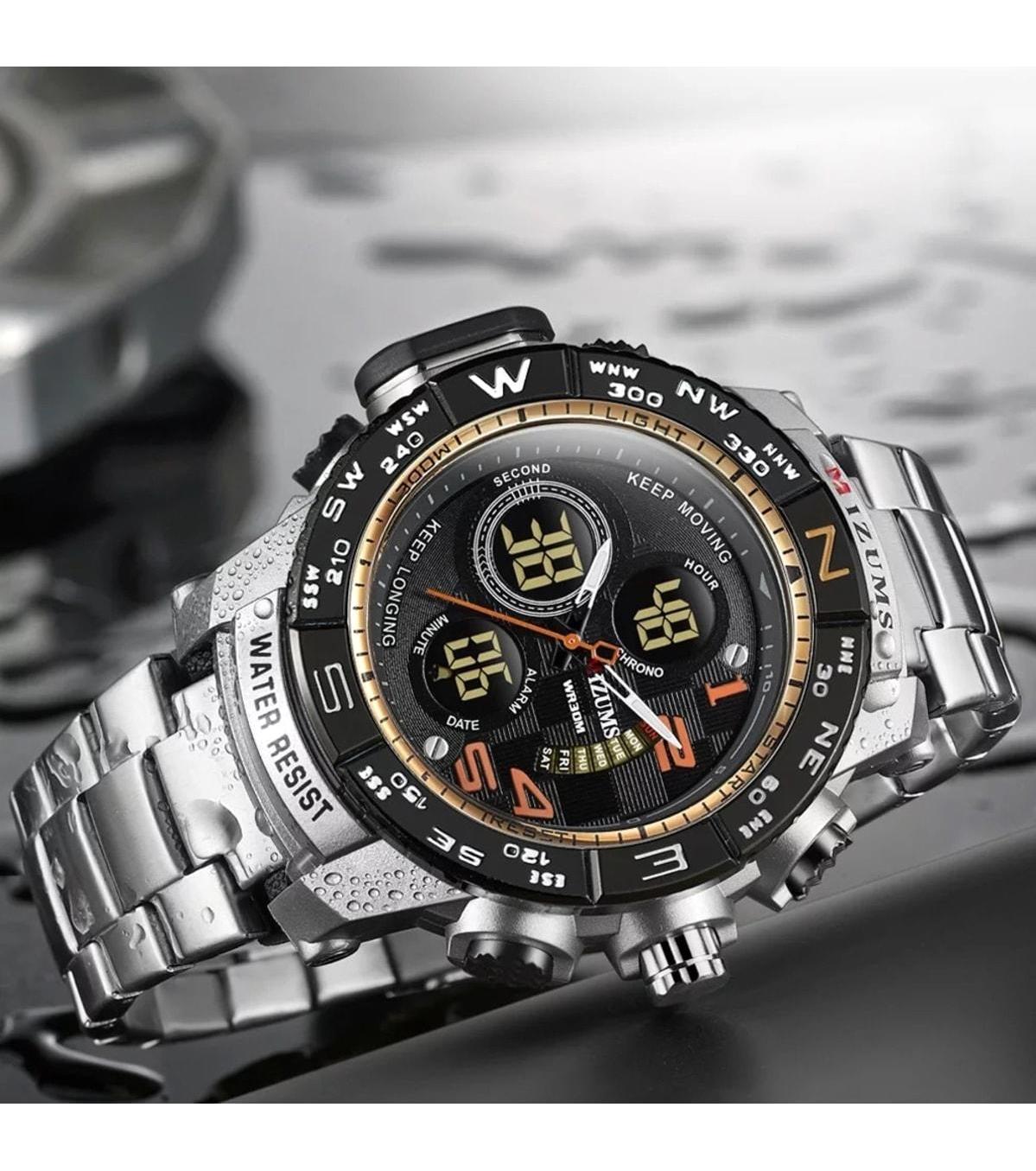 Sewor TYC00562109356 Pusulalı Takvimli 46-50 mm Metal Kordon Analog Erkek Kol Saati